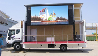 Digital video LED display truck