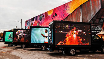 The mobile led billboard truck