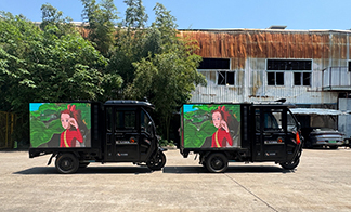 The LED advertising tricycle is set to be exported to West Asia, unlocking a new paradigm for outdoor mobile communication