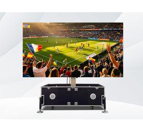 Portable flight case with LED foldable screen