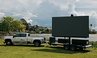 Large Screen Trailers with Remote Content Management Systems
