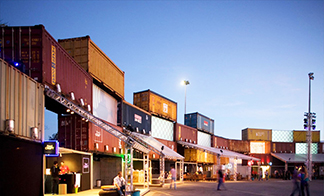 Mobile LED Container at Transport Hubs and Construction Sites